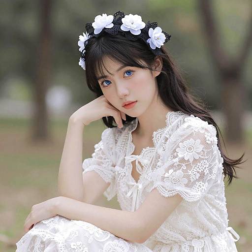 Dreamy Outdoor Portrait of a Young Woman