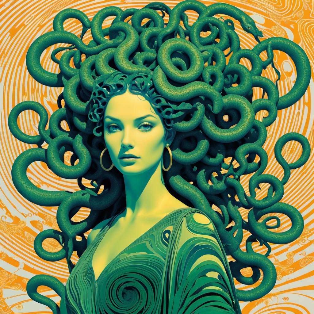 Surreal Medusa: A Chaotic Dreamscape