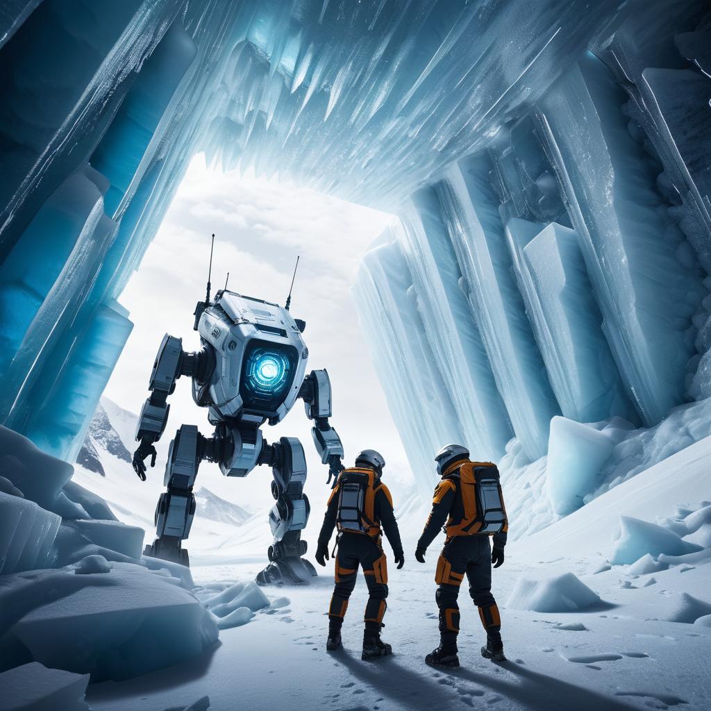 Explorers Uncover Robot in Frozen Spaceship