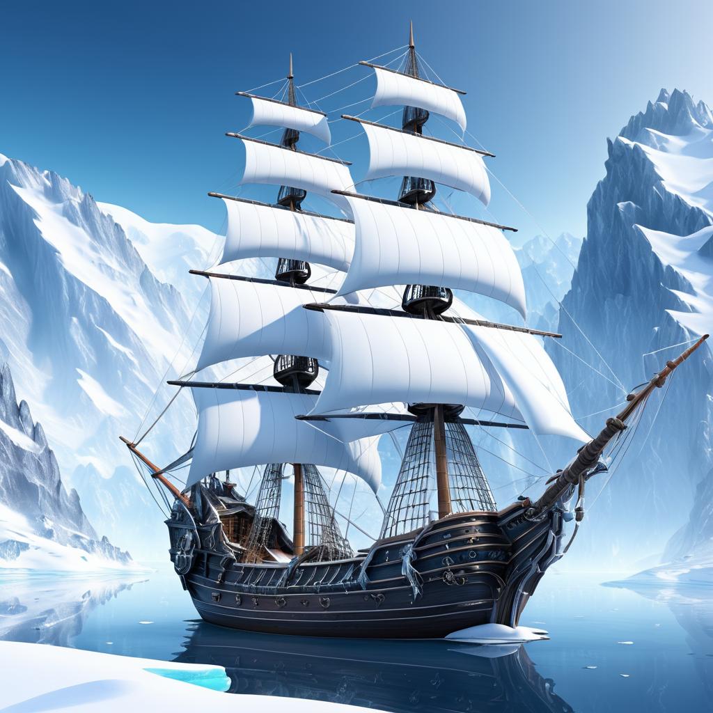 Pirate Ship in Icy Wonderland Adventure