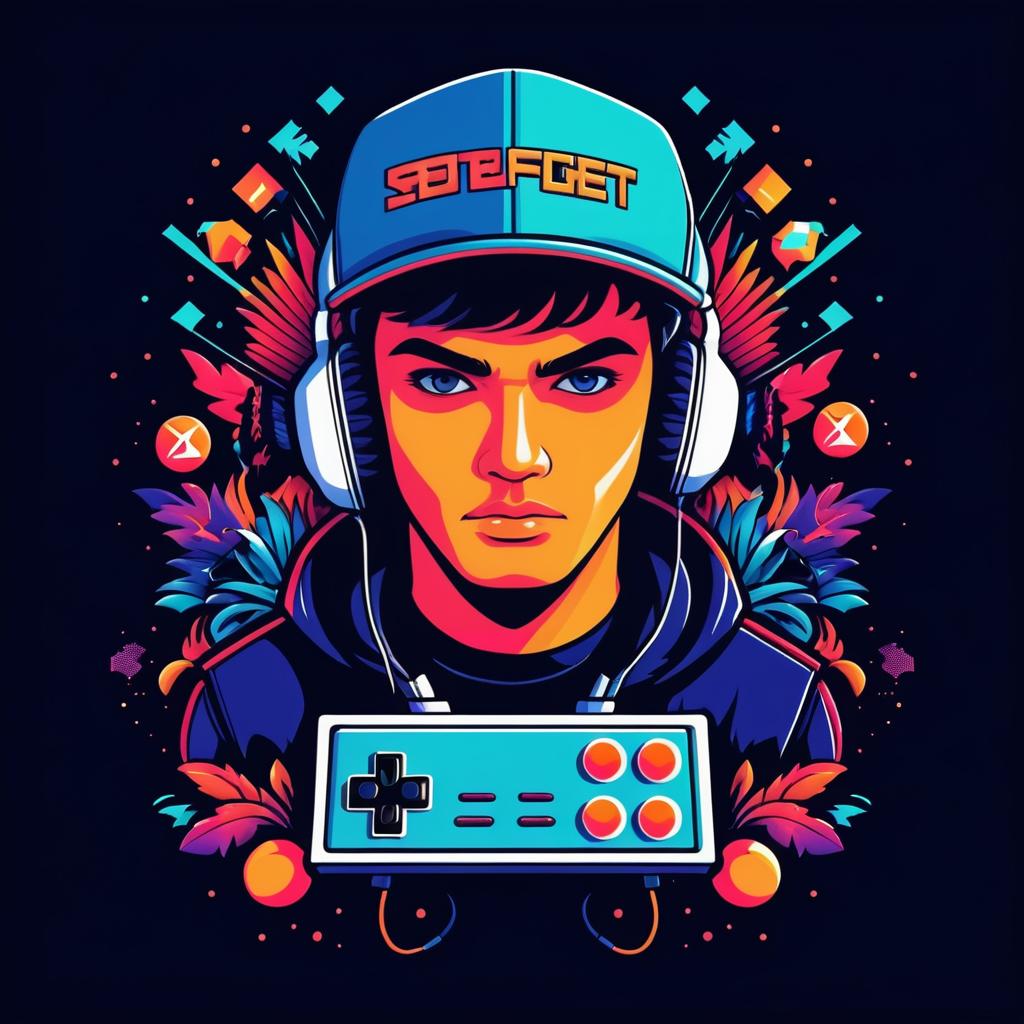 Retro Gaming Streetwear T-Shirt Design