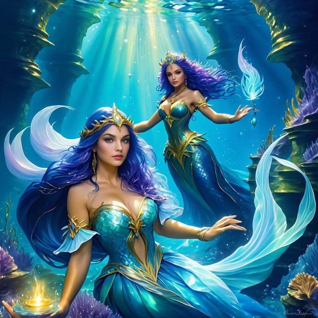 Enchanting Mermaid Sorceress Portrait