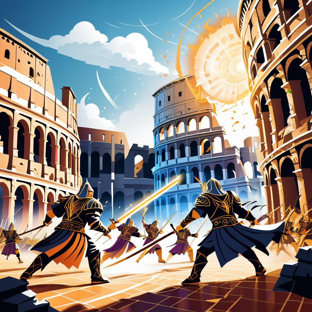 Wizards Clash in a Colosseum Showdown