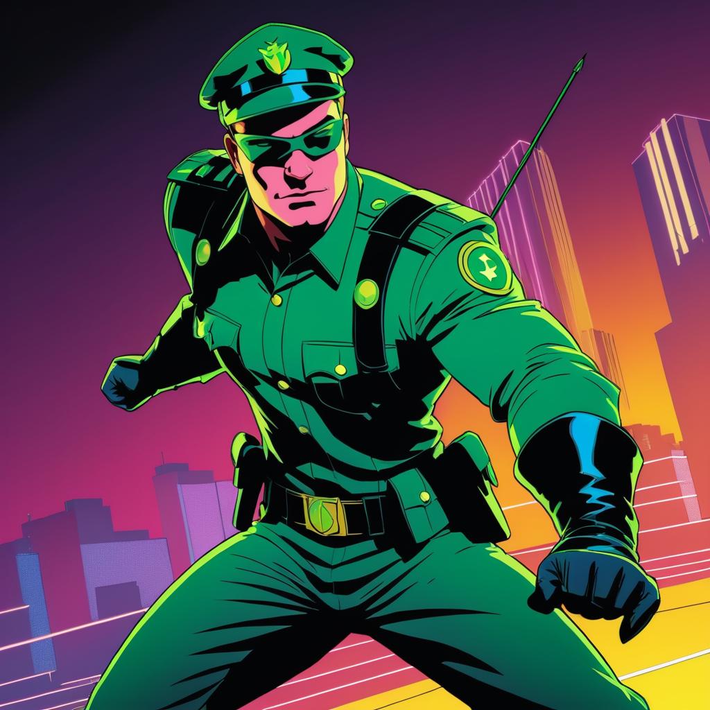 Dynamic DC Comics Beat Cop Inspired by Robin Hood