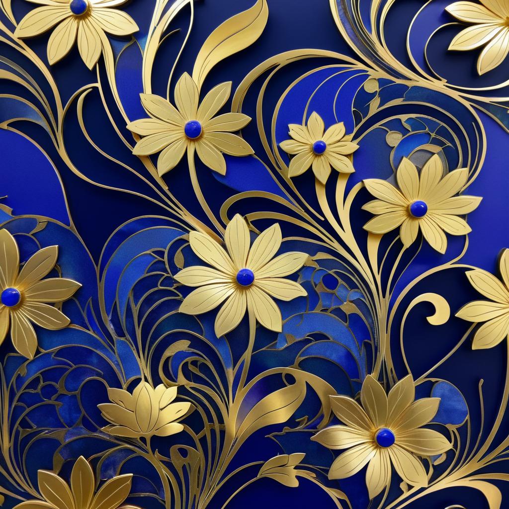 Dynamic Art Nouveau Flower Design