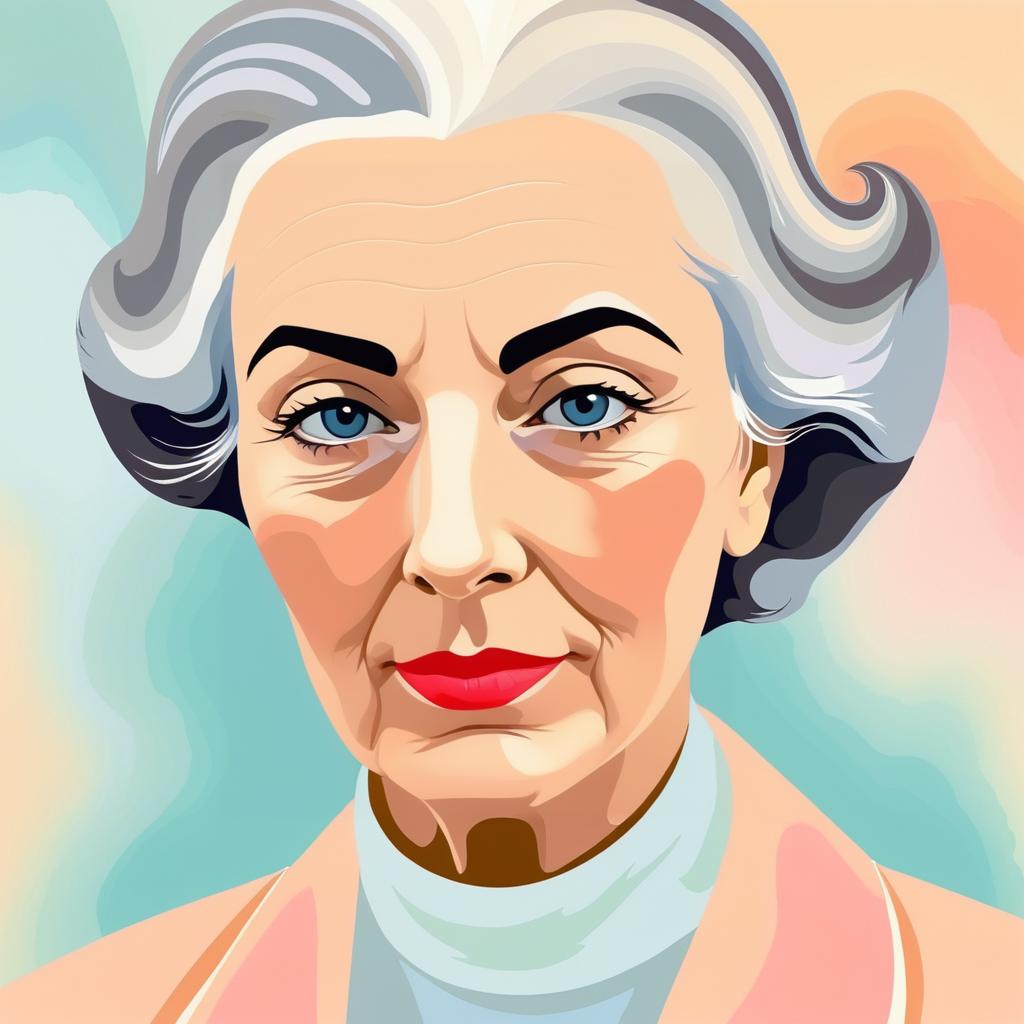 Pastel Portrait of a Middle-Aged Woman