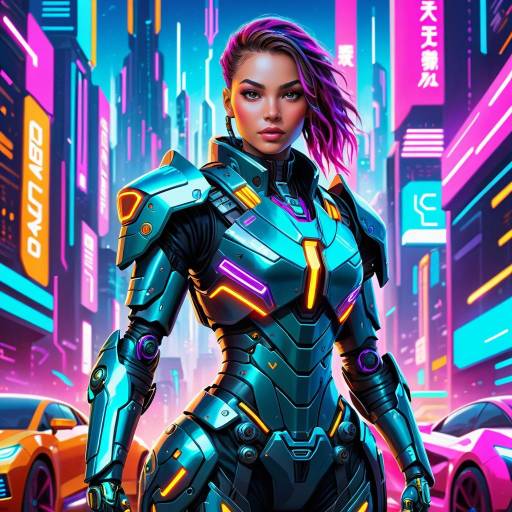 Futuristic Cybernetic Warrior Portrait Futuristic Cybernetic Warrior Portrait