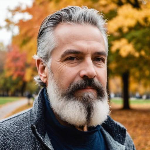 Candid Autumn Portrait of Relaxed Man