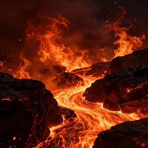 Cinematic Inferno with Molten Lava