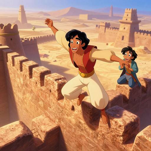 Epic Anime Scene: Aladdin's Wall Jump