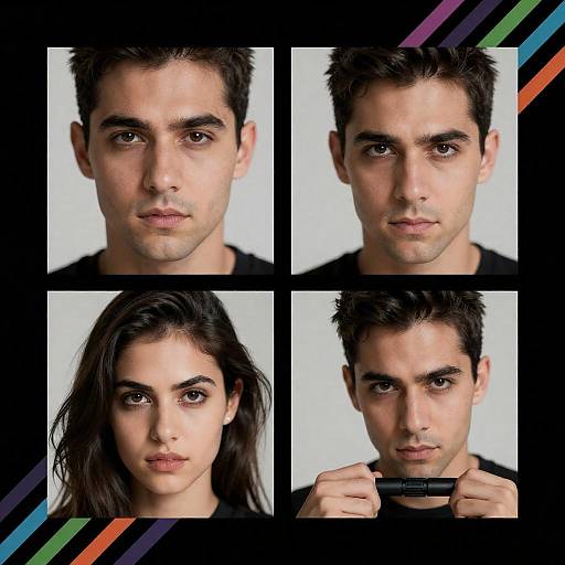 Intense Portraits on Colorful Background