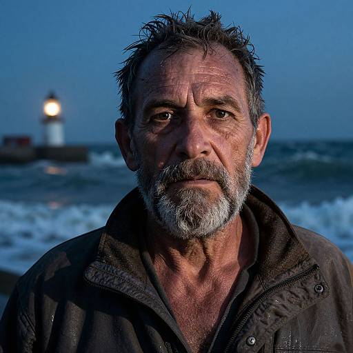 Ultrarealistic Portrait of Weathered Fisherman