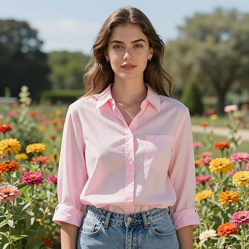 Casual Summer Vibes in a Colorful Garden