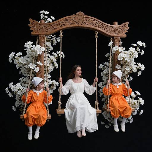 Ethereal Swing in Starry Night