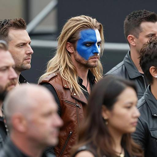 Intense Portrait of a Leather-Clad Group