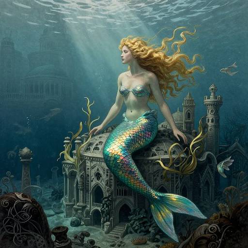 Gothic Byzantine Mermaid Underwater Realm