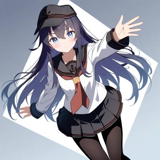 Illustration of Akatsuki kai ni (kancolle), kantai collection in the style of Mishima kurone