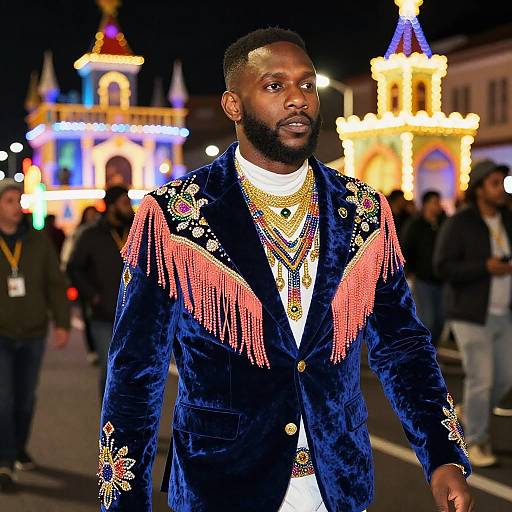Vibrant Mardi Gras Parade Outfit