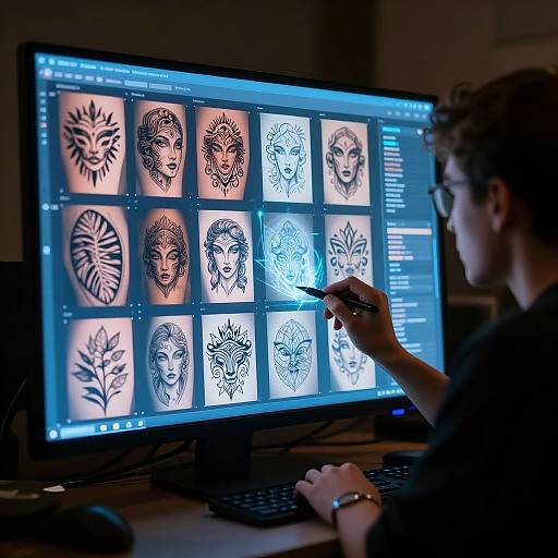 Surreal AI Tattoo Design Scene