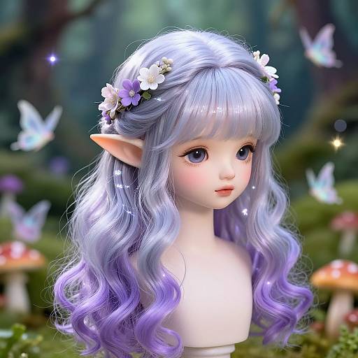 Enchanting Elf Hairstyles with Flower Crowns