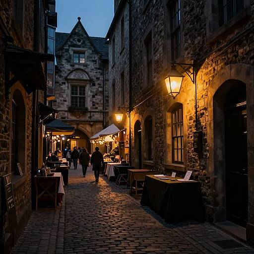 Mystical Medieval Alley at Dusk
