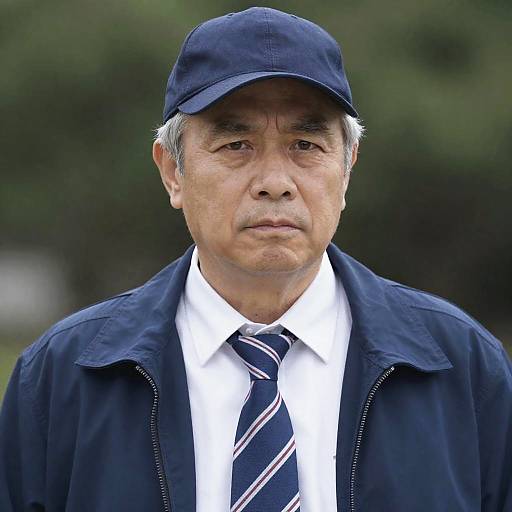 Serious Middle-Aged Man in Casual Attire