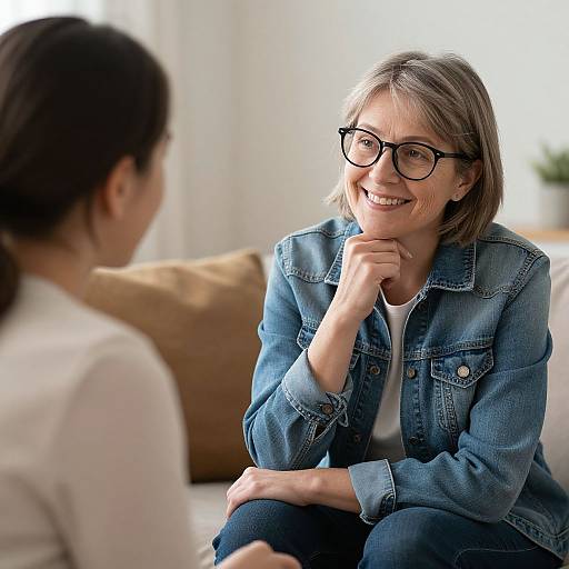 Heartfelt Conversation Between Two People