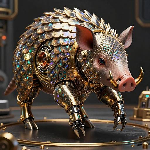 Stippling Pangolin Tinker in Micro-Forge Exosuit