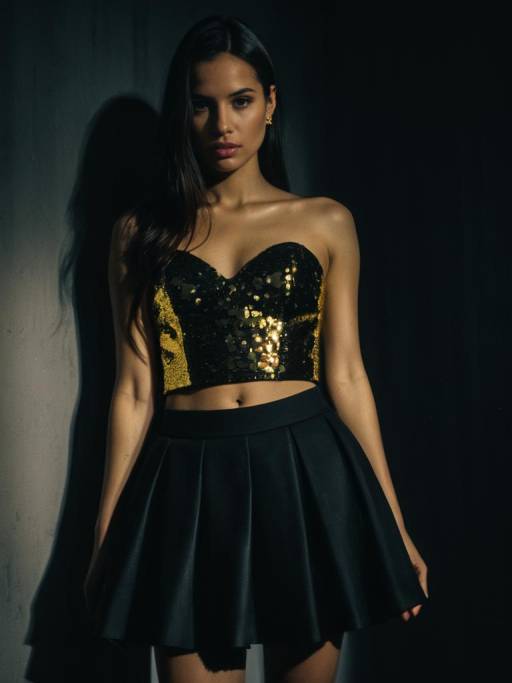 Elegant Black Strapless Party Dress