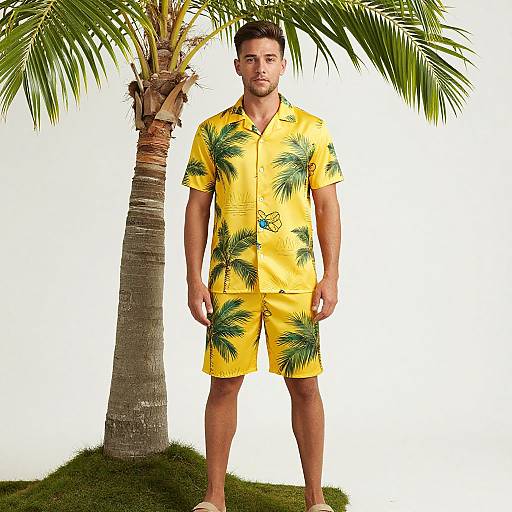 Tropical Man Outfit with Palm Tree