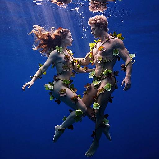 Interconnected Humans with Hellebore Vines