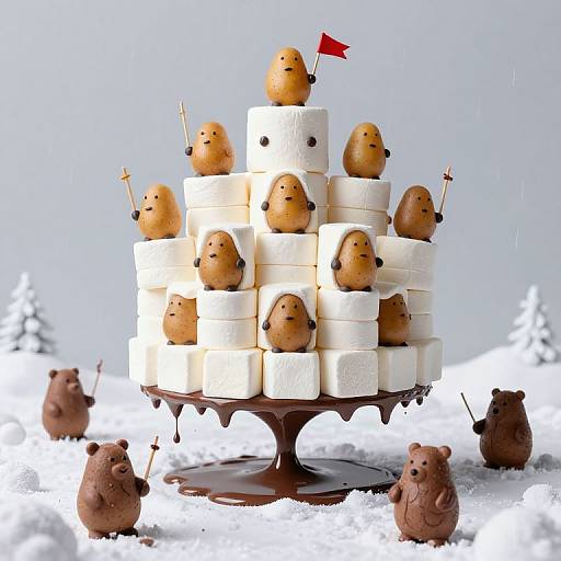 Whimsical Marshmallow Fortress Dreamscape