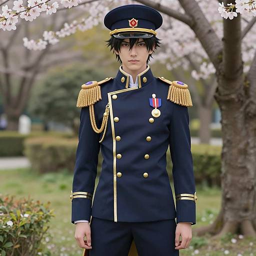 Epic Jotaro Cosplay in Fantasy Uniform