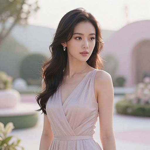 Elegant Digital Portrait of Sophisticated Woman