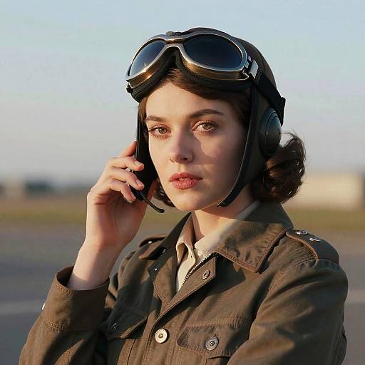 Commanding Pilot Woman Portrait