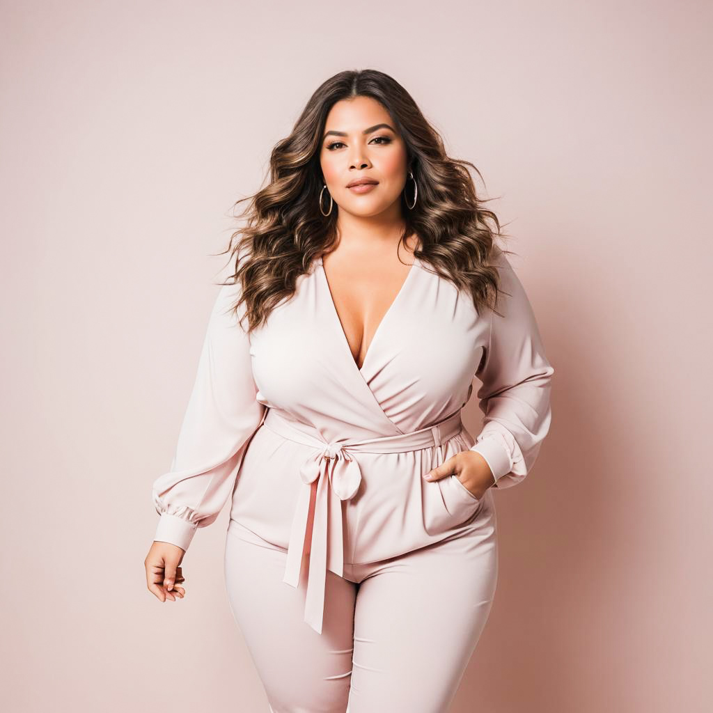 Vibrant Plus-Size Influencer Photo Shoot