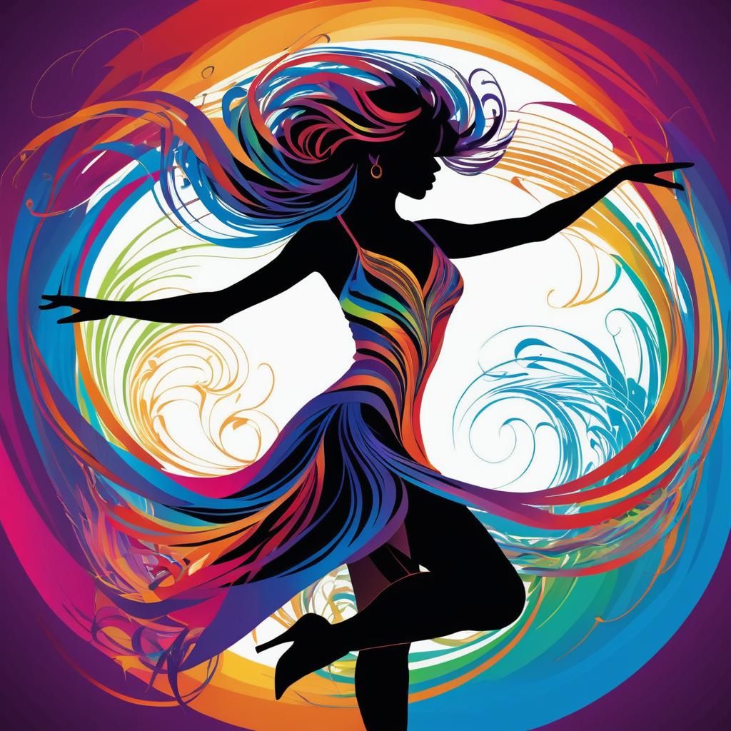 Fluid Salsa Dancer in Vibrant Motion