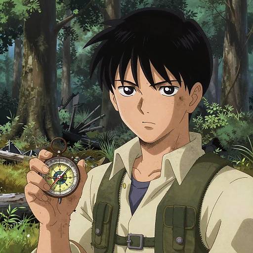 Young Rebel Scout at Razed Forest Edge