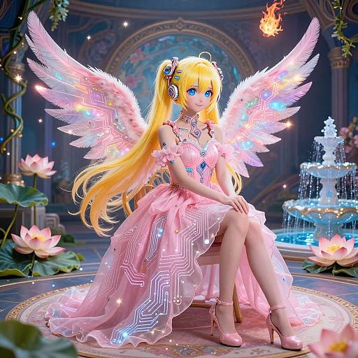 Cyberpunk Electronic Circuit Dress Fantasy