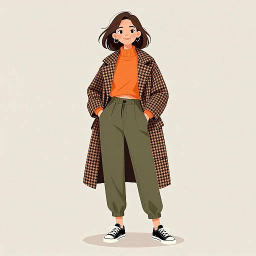 Smiling Woman in Casual Streetwear