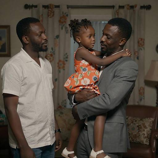 Dimly Lit Family Portrait with Florals