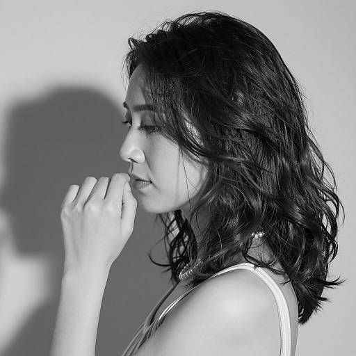 Elegant Profile in Black and White