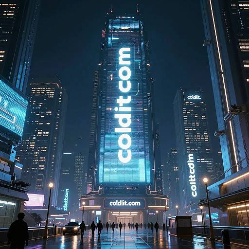Futuristic Neon Cyberpunk Cityscape