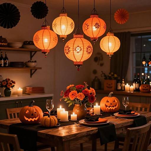 Cozy Rustic Halloween Table Setting
