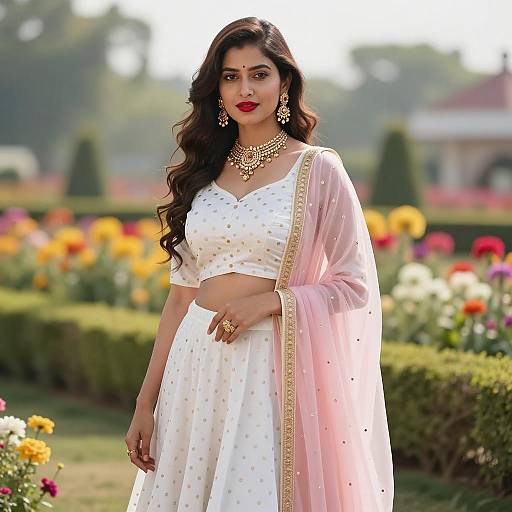 Stunning Woman in Traditional Indian Attire