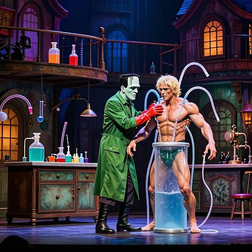 Theatrical Frankenstein Laboratory Scene