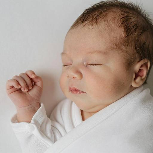 Serene Close-Up of Sleeping Newborn