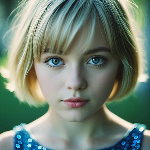 Close-Up Portrait of Blonde Girl