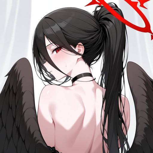 Anime Girl with Halo and Wings