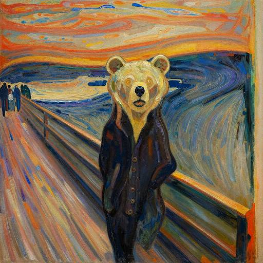 Expressionist Bear Illustration